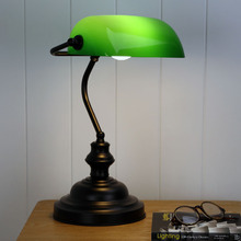 Diem Brass Banker's Lamp with Inline Switch